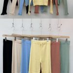 Conjunto de pantalón y cárdigan de punto con encaje-M-1118 - 2