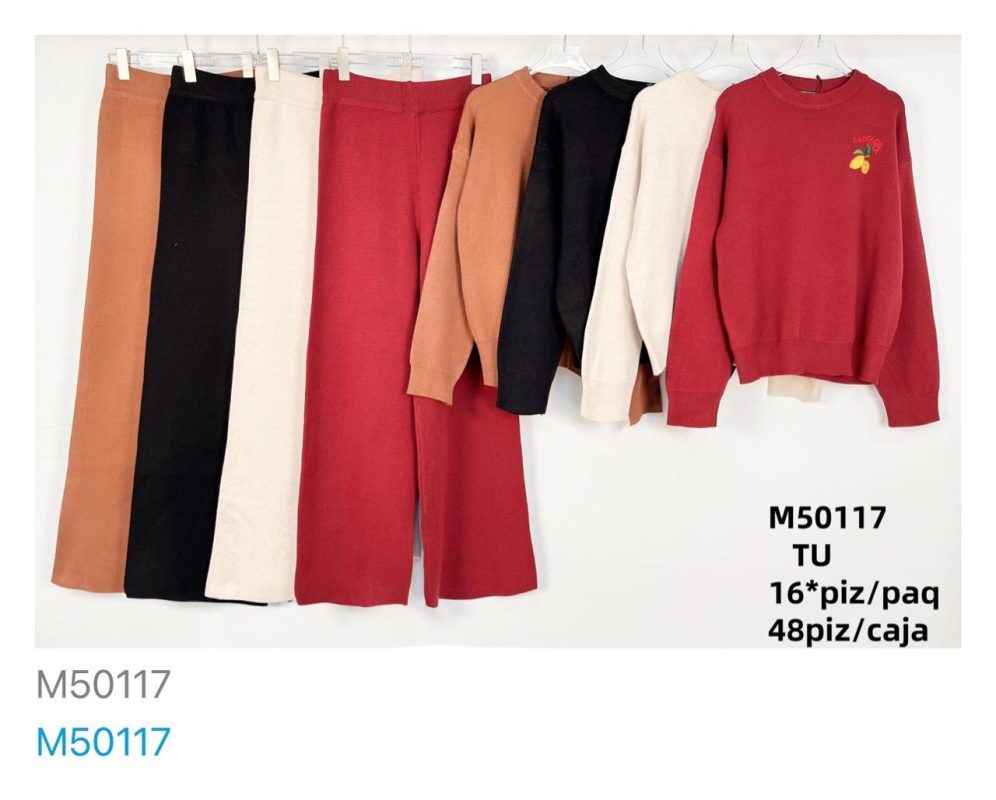 Conjunto de pantalón y suéter para mujer-M50117