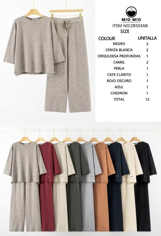 Conjunto de punto para mujer-ZB503AB