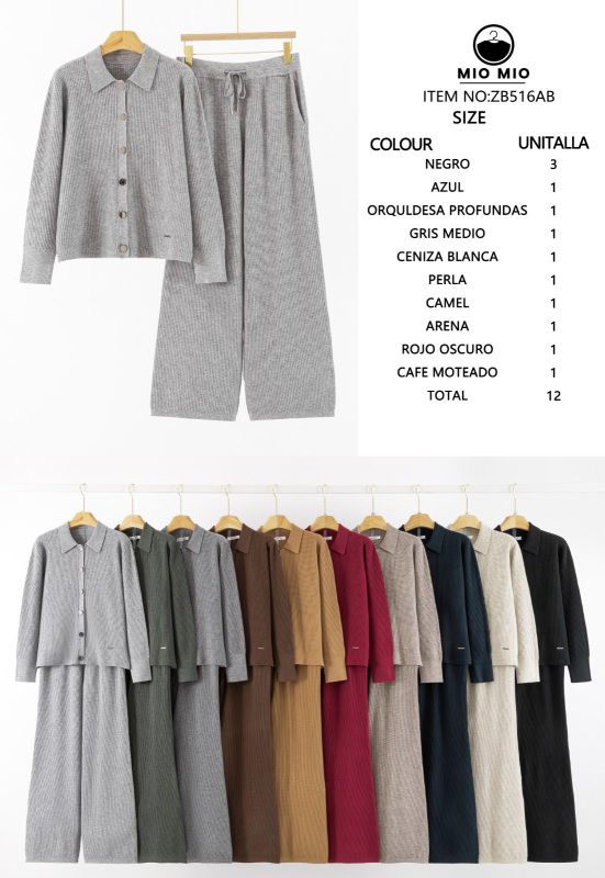 Conjunto de punto para mujer-ZB516AB