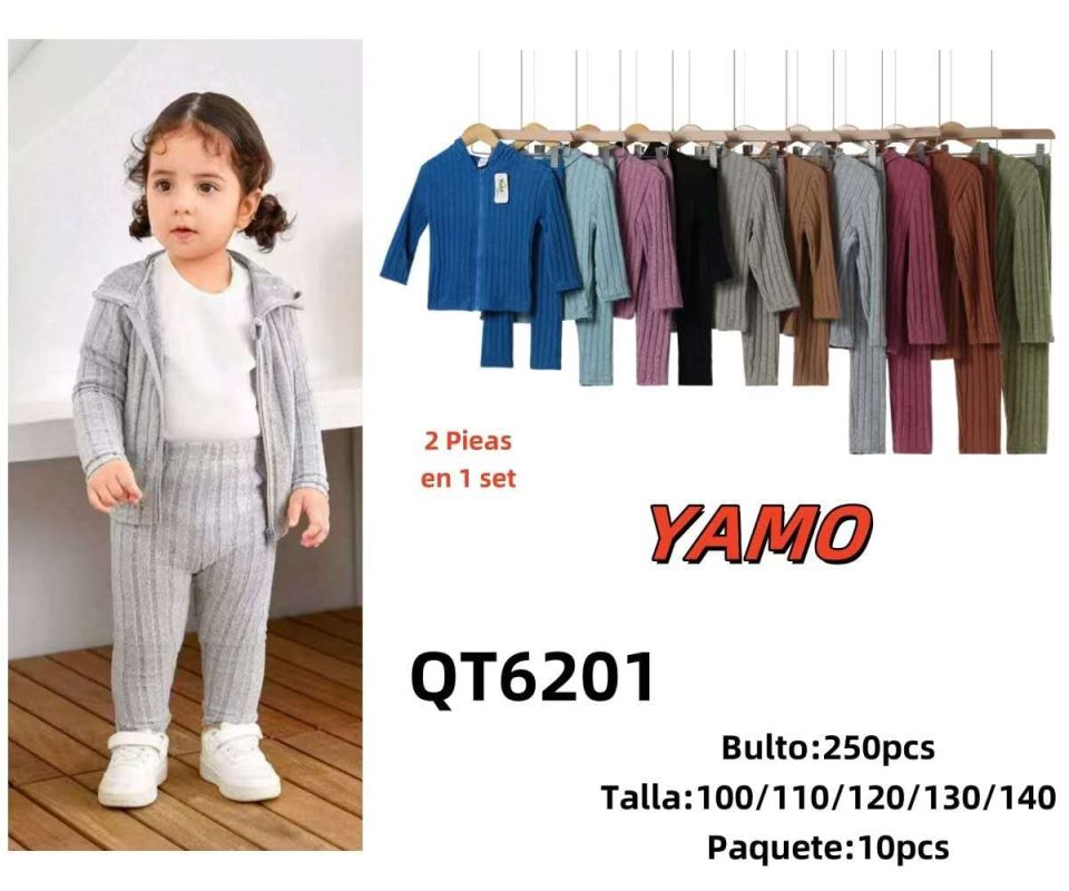 Conjunto de ropa infantil de 2 piezas-QT6201