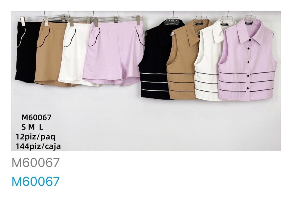 Conjunto de shorts y chalecos para mujer-M60067