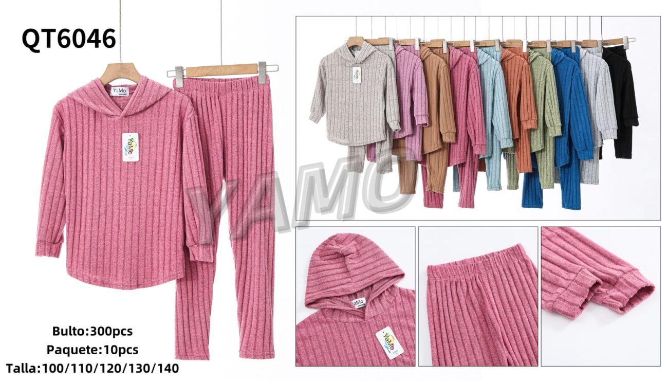 Conjunto de sudadera y pantalón-QT6046