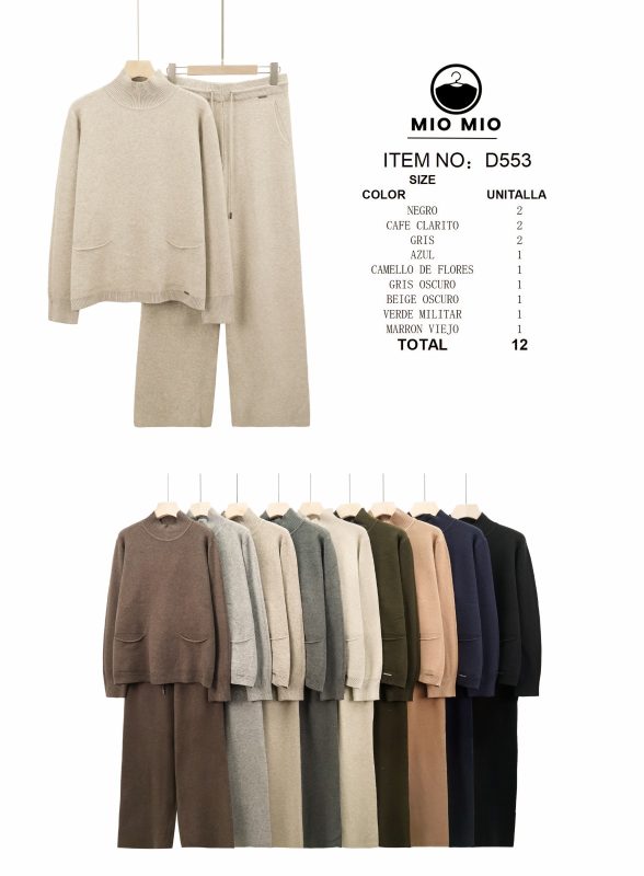 Conjunto de suéter y pantalón-D553