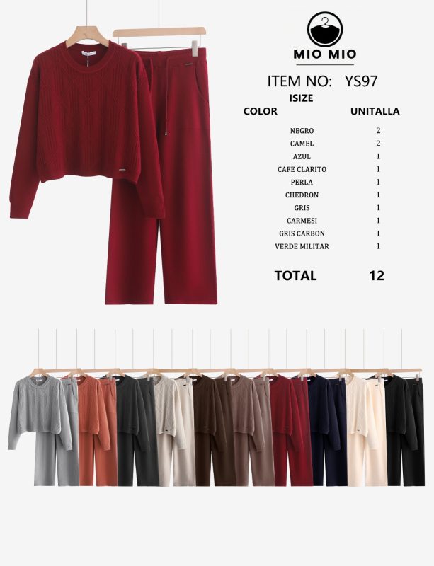 Conjunto de suéter y pantalón-YS97