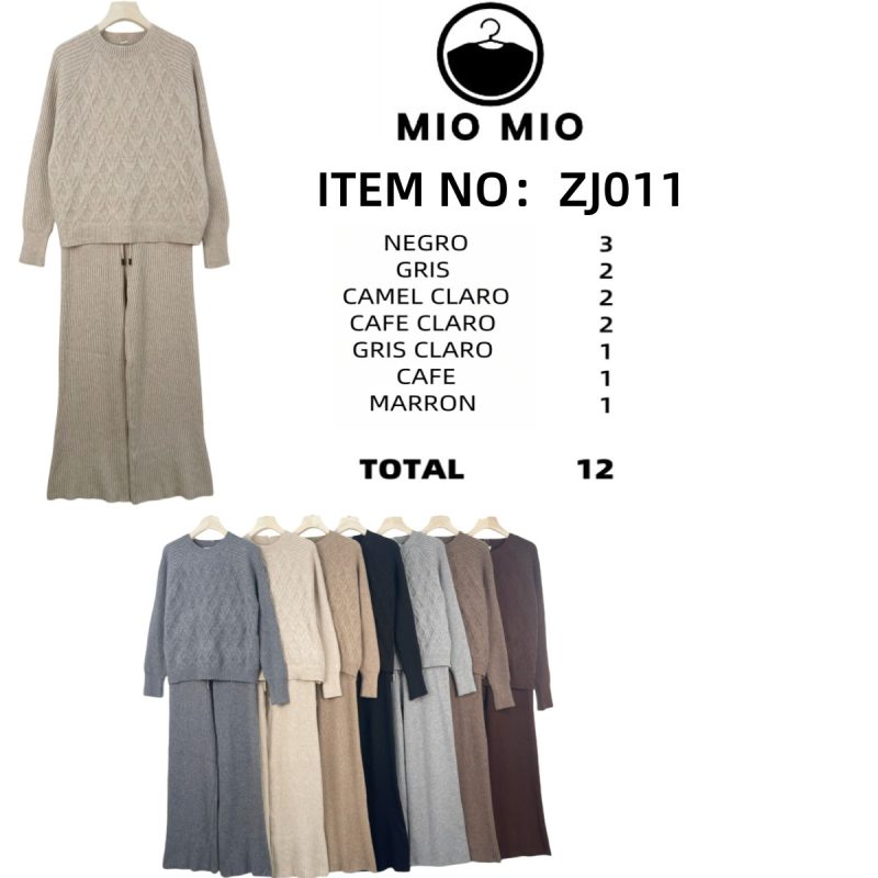 Conjunto de Suéter y Pantalón de Punto-ZJ011
