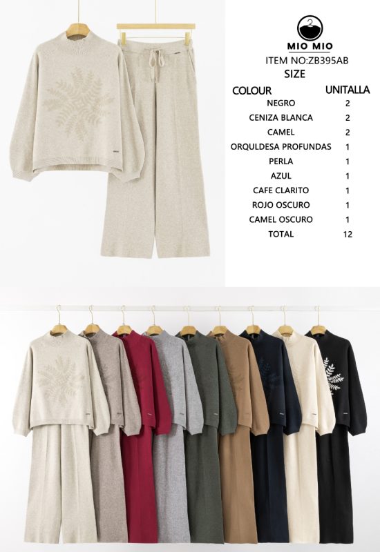 Conjunto de Suéter y Pantalón para Mujer-ZB395AB