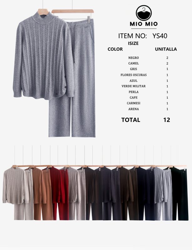 Conjunto de suéter y pantalones-YS40