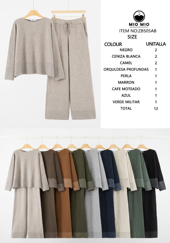 Conjunto de suéter y pantalones-ZB505AB