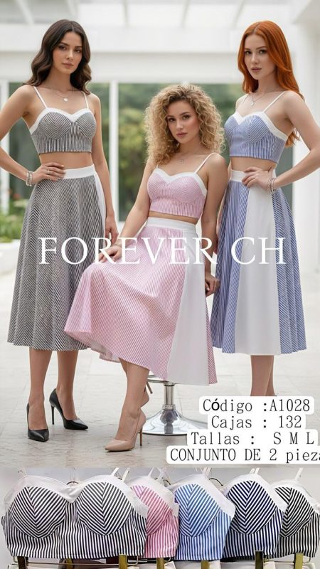 Conjunto de top y falda Forever Ch-A1028