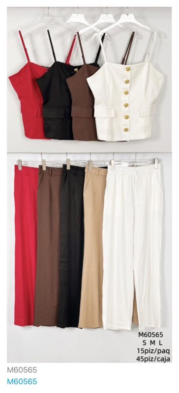 Conjunto de top y pantalón-M60565