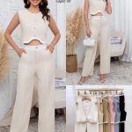 Conjunto de top y pantalón-A1078 - 1