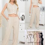 Conjunto de chaleco y pantalón para mujer-A133 - 1