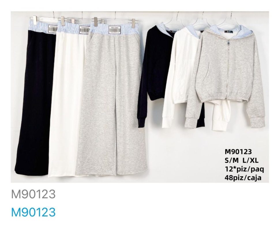 Conjunto deportivo de sudadera con capucha-M90123