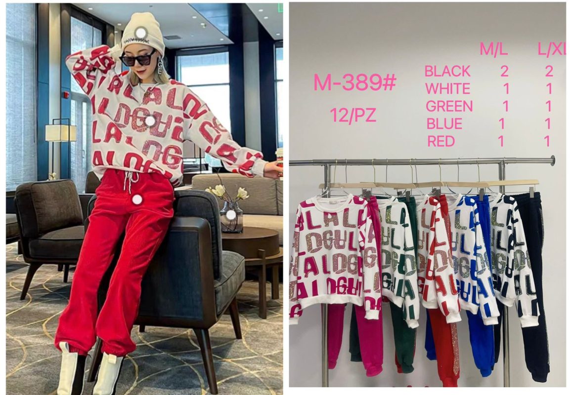 Conjunto deportivo estampado-M-389