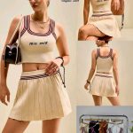 Conjunto falda y top con ribetes-A1215 - 1