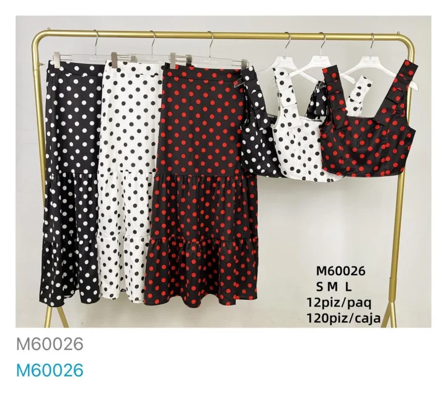 Conjunto falda y top de lunares-M60026