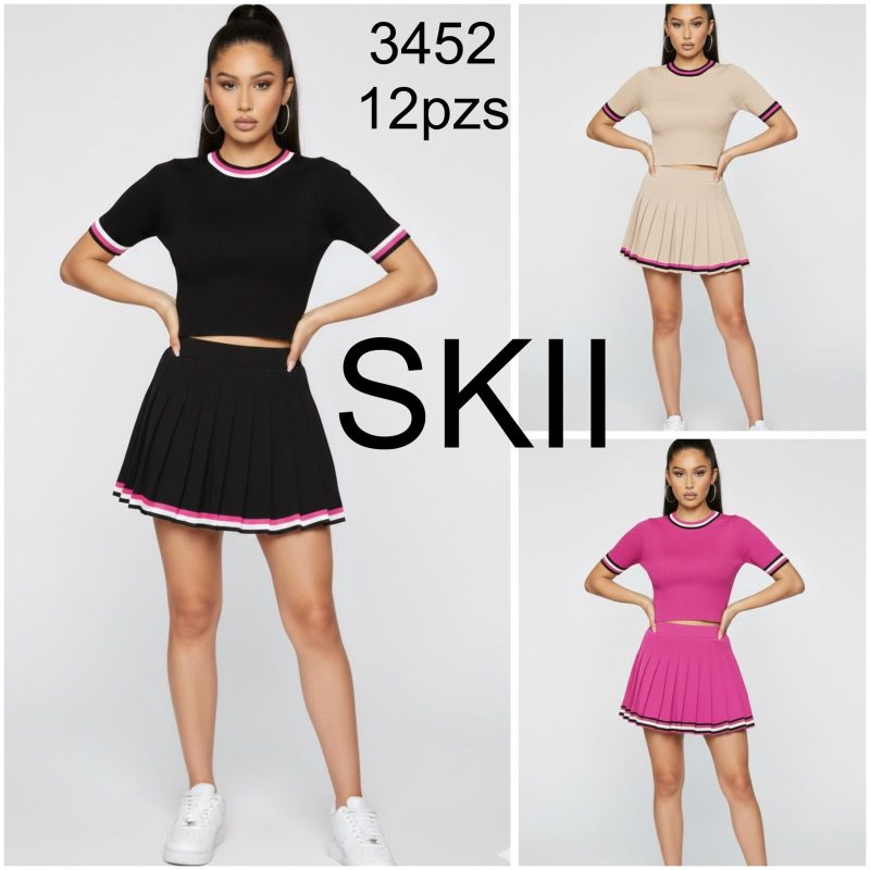 Conjunto falda y top deportivo-3452