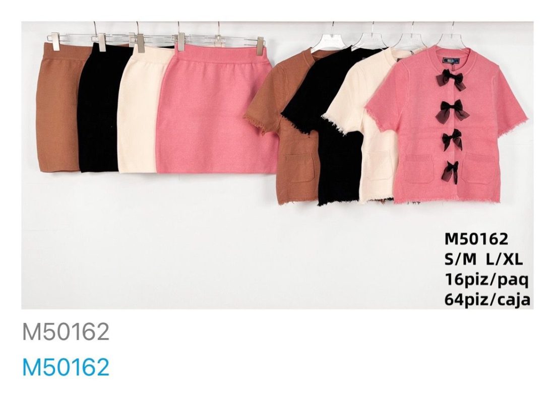 Conjunto falda y top moños-M50162
