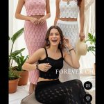 Conjunto tejido de top y falda-A1616 - 2