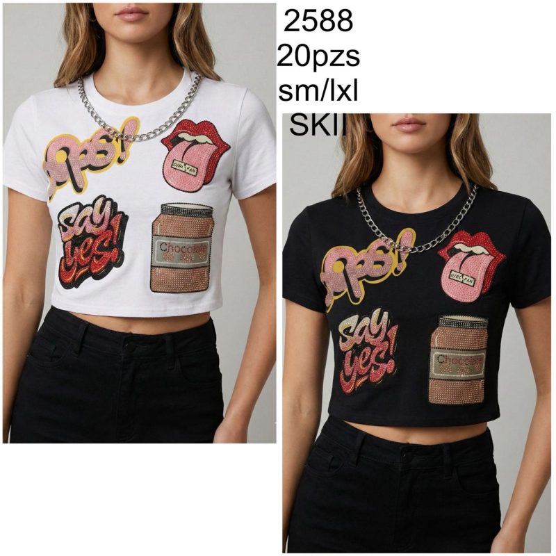 Crop Top con Estampados-2588