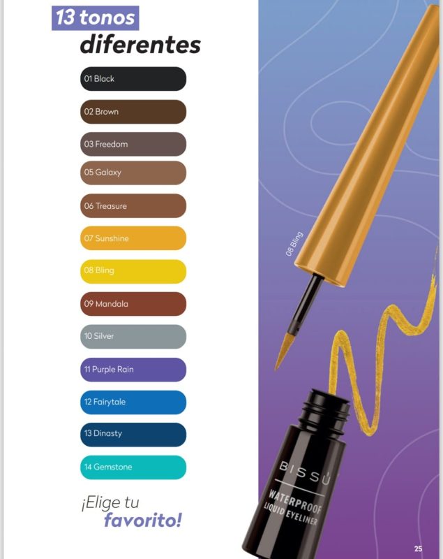 Delineador líquido waterproof Bissú-PQW34G02