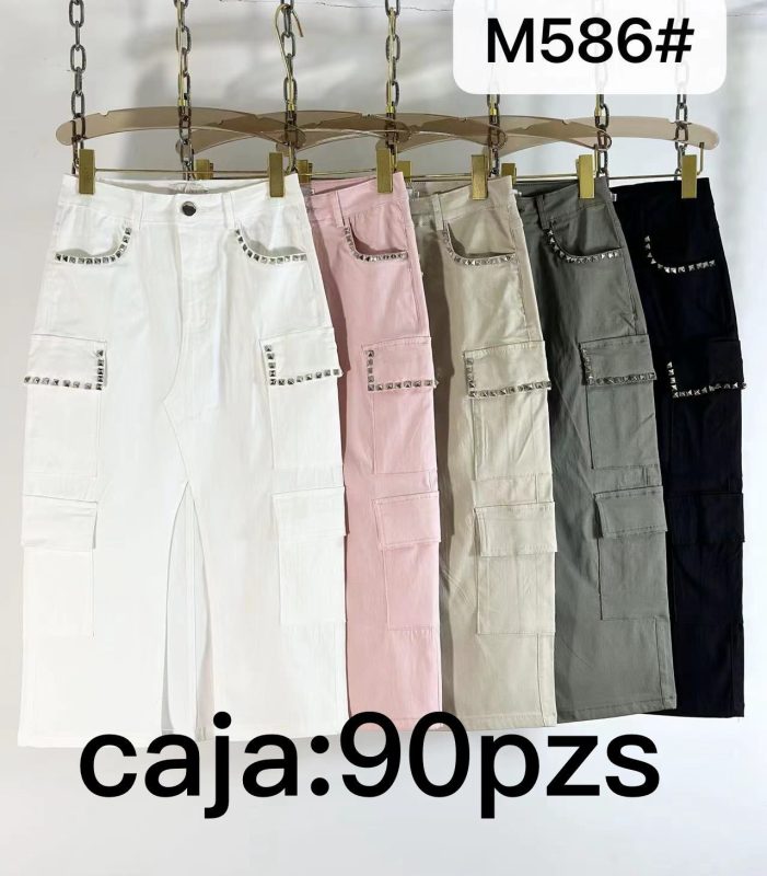 Falda cargo con aplicaciones-M-586