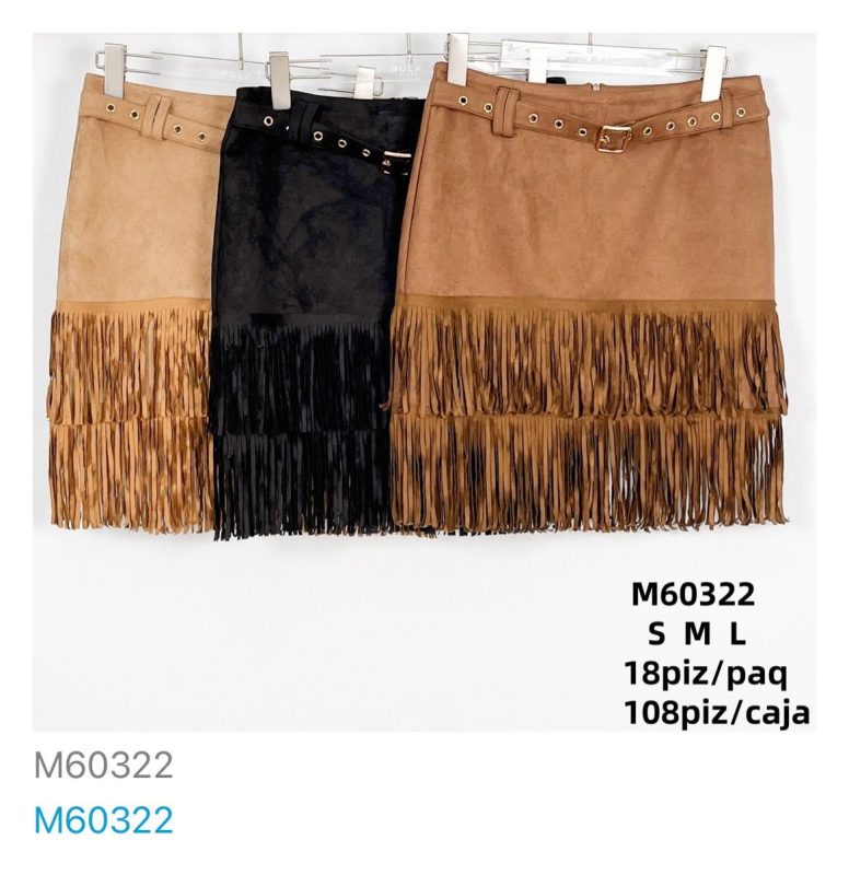 Falda con flecos-M60322