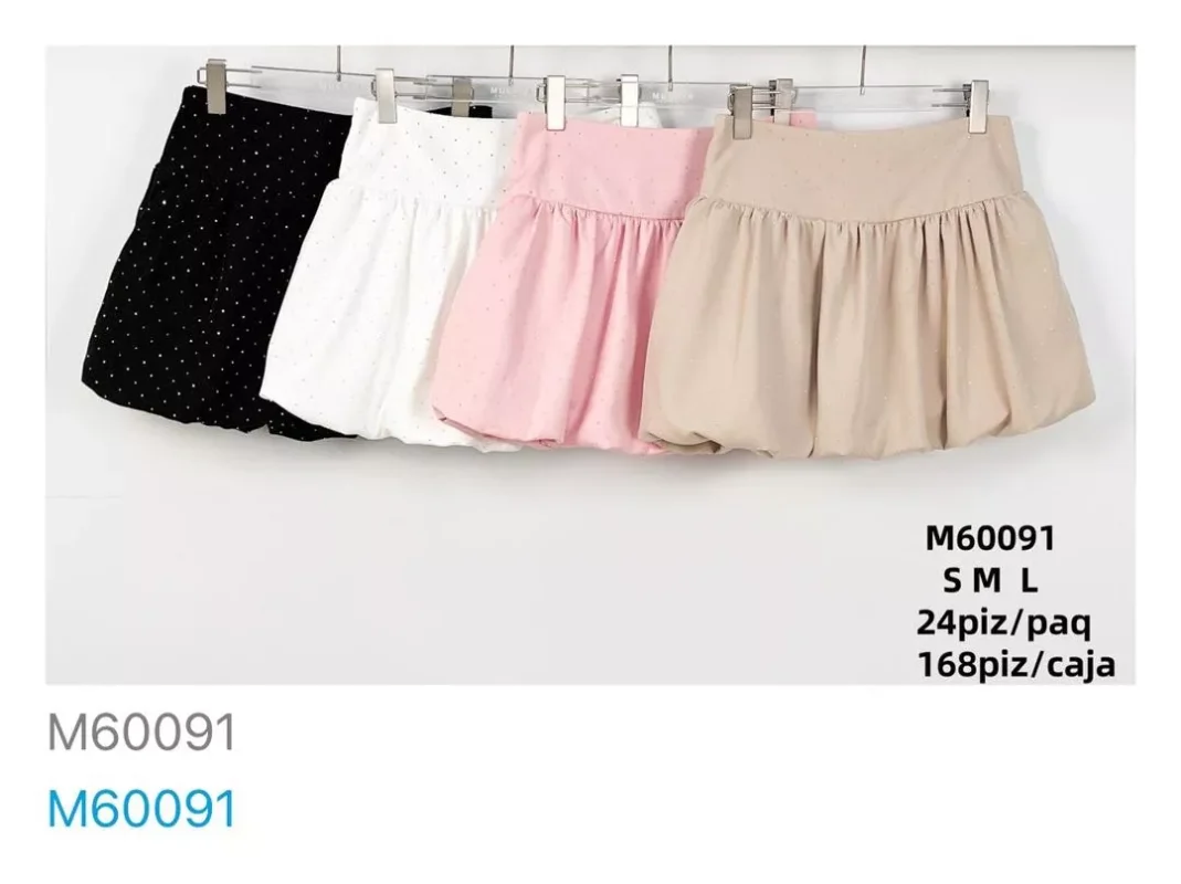 Falda corta con lunares-M60091