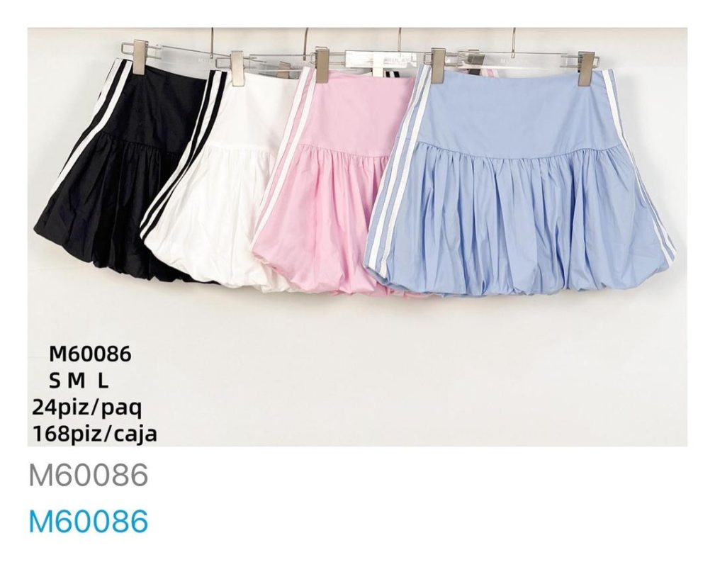 Falda deportiva con franjas laterales-M60086