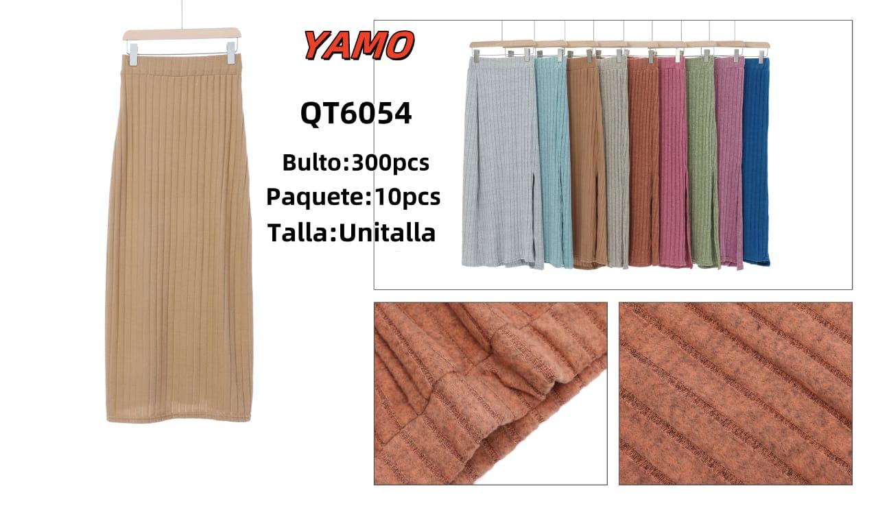 Falda larga de punto-QT6054