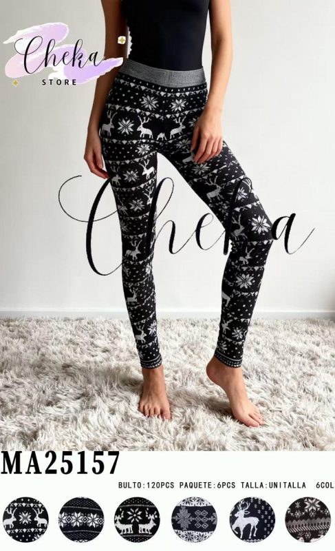 Leggings navideños para mujer-MA25157