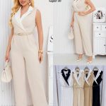 Mono de vestir con cinturón-A2222 - 1