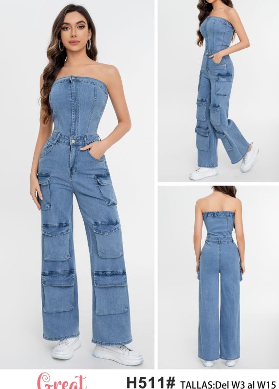 Mono sin mangas con bolsillos-H511