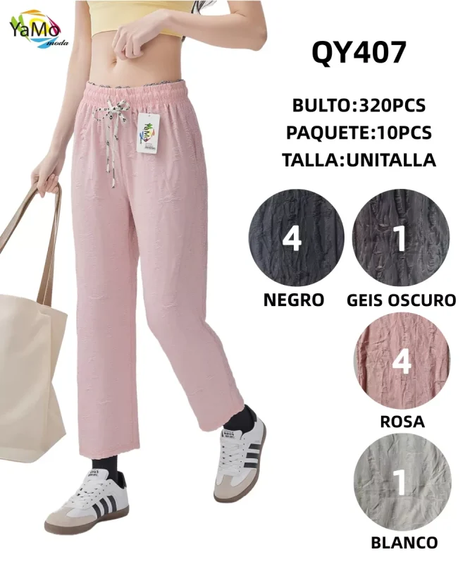Pantalón con agujeta-QY407