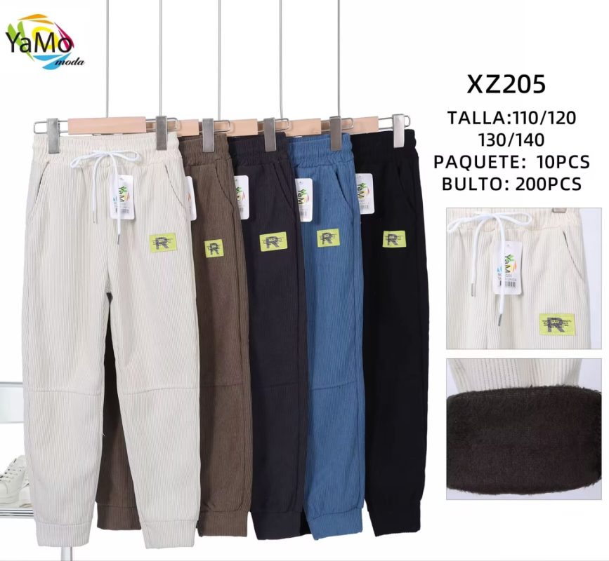 Pantalón de pana con forro para niño-XZ205