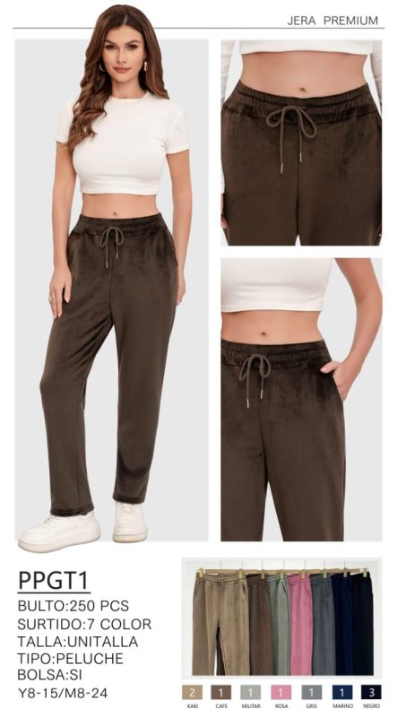 Pantalón de peluche para mujer-PPGT1