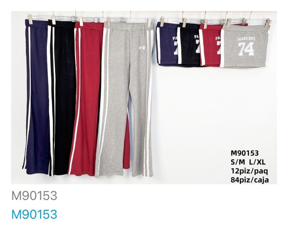 Pantalón y shorts deportivos con franjas laterales-M90153