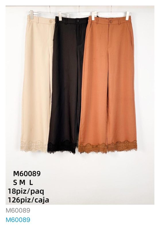 Pantalones de mujer con encaje-M60089