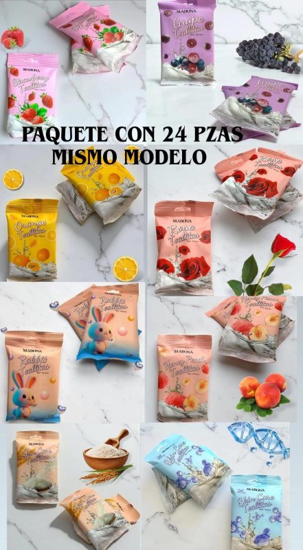 Paquete de toallitas húmedas MABONA con diferentes aromas-T054-5230