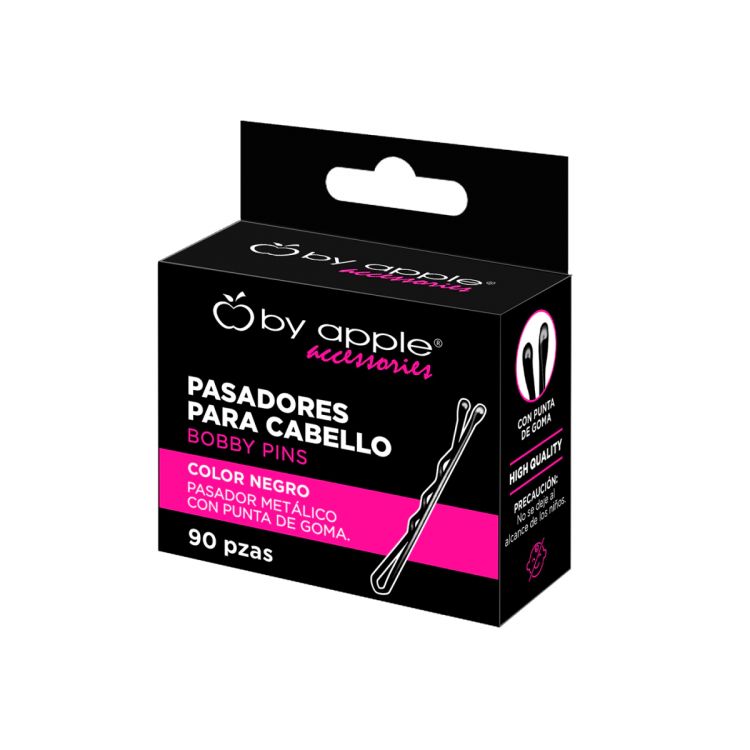 PASADOR PARA CABELLO NEGRO 90 PZAS-AP-070