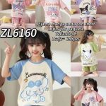 Pijama de niña con estampado de personajes-ZL6160 - 2