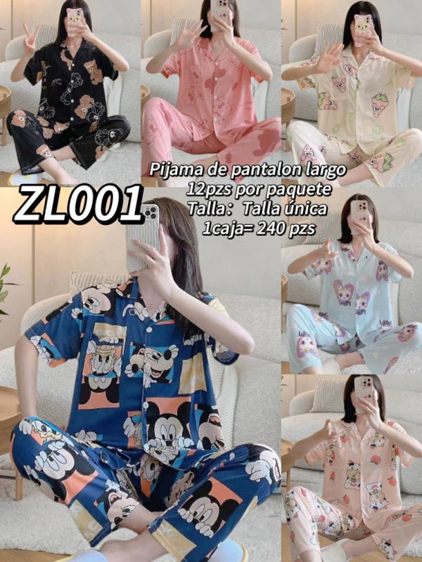 Pijama de pantalón largo-ZL001