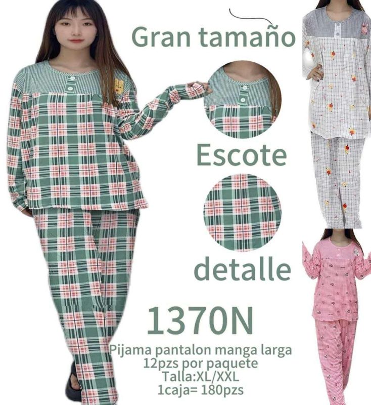 Pijama pantalón manga larga-1370N