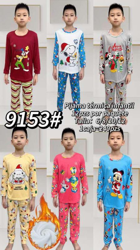 Pijama térmica infantil navideña-9153