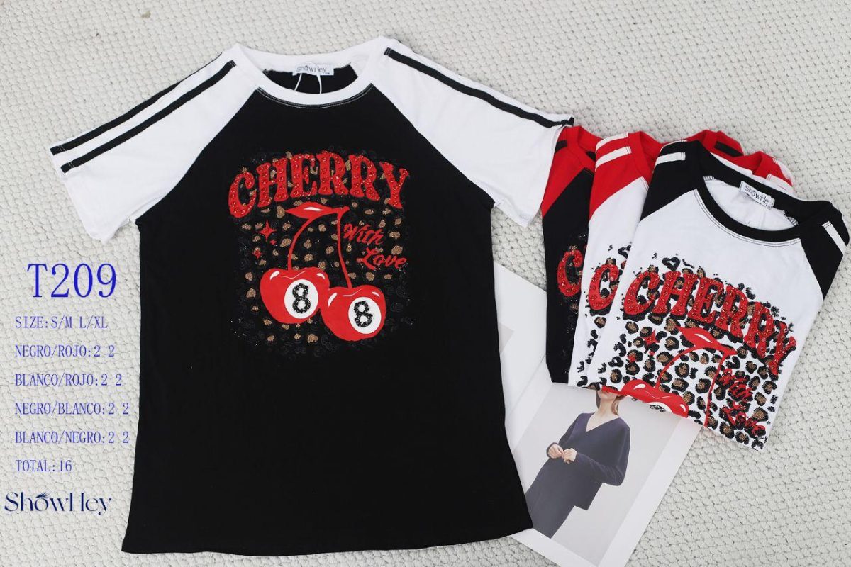 Playera Cherry With Love-T209