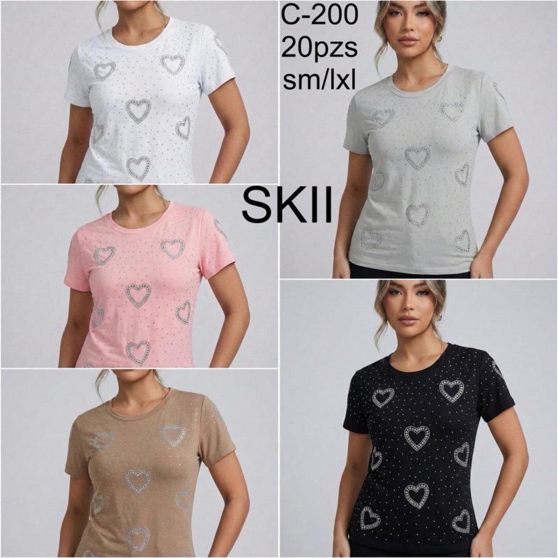 Playera con corazones-C-200