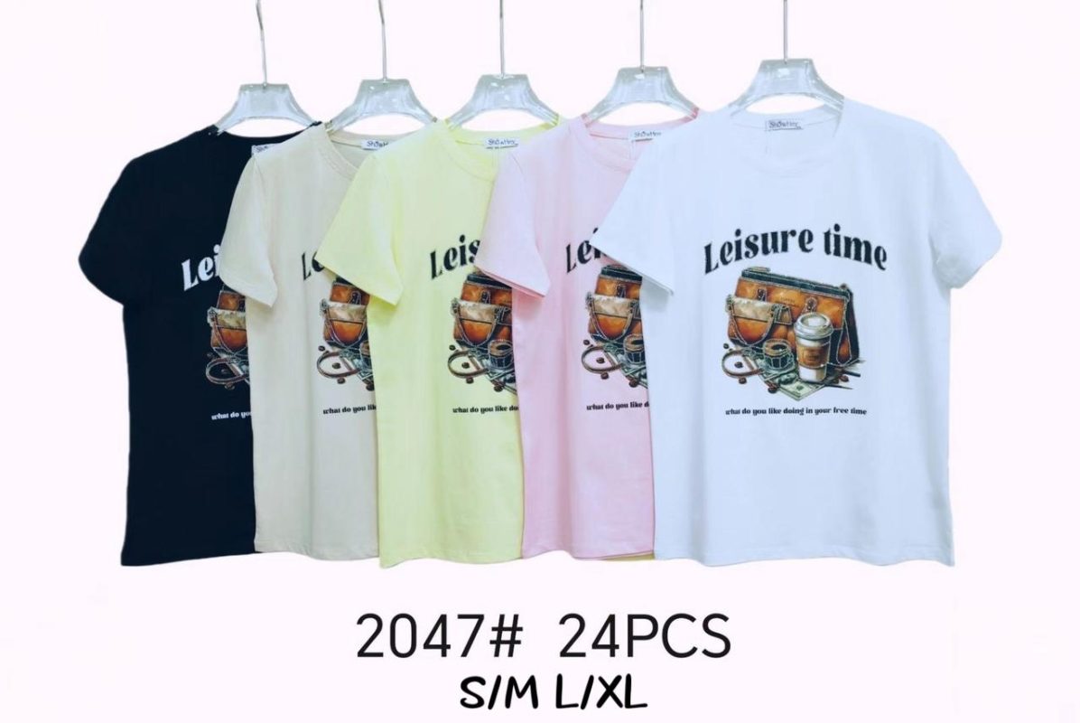 Playera con diseño Leisure Time-2047