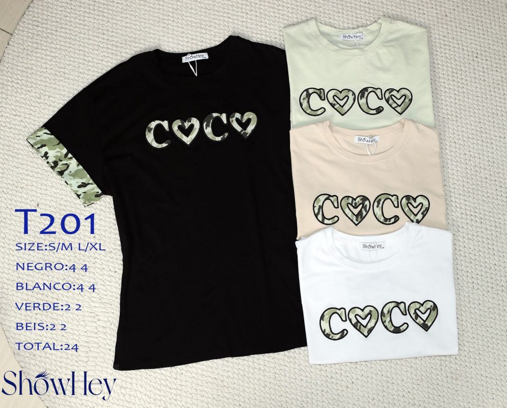 Playera con estampado-T201