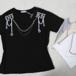 Playera con estampado de cadenas-T183 - 1